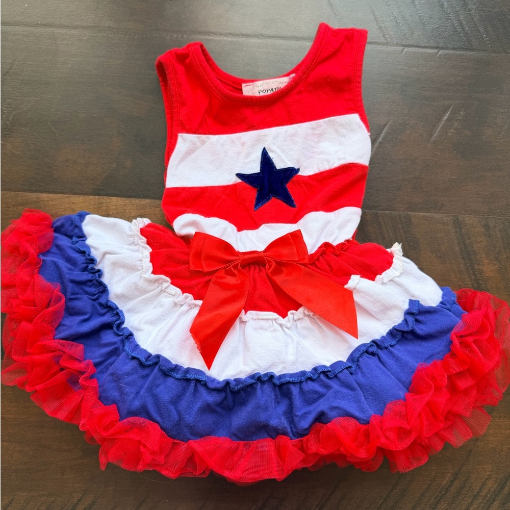 Popatu Red White & Blue Star Tutu Dress